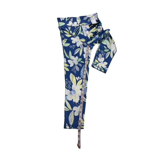 Liberty & Valor‎ Floral Leggings Girls Large Tropical Blue Polyester/Spandex NEW - Picture 5 of 9